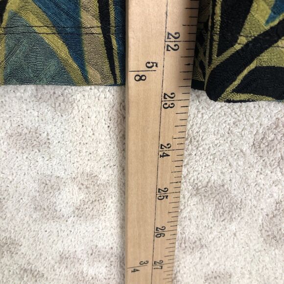 Vtg Alfred Dunner women’s blouse medium green blue groovy leafy all over print - Picture 5 of 6